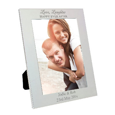 Personalised Silver 5x7 Happily Ever After Photo Frame