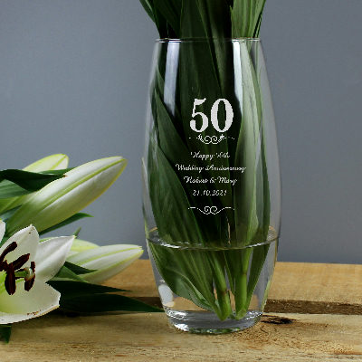 Personalised 50 Years Bullet Vase