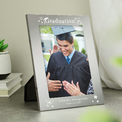 Personalised Graduation Confetti 5x7 Silver Photo Frame