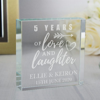 Personalised Arrow Anniversary Crystal Token