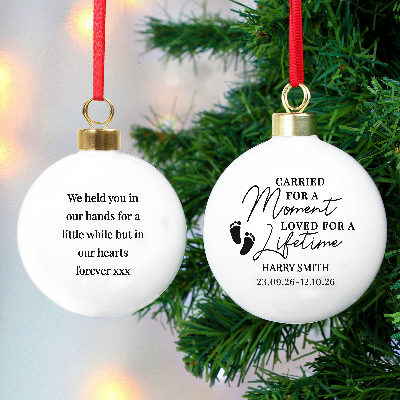 Personalised Carried For A Moment Bauble
