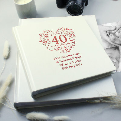 Personalised 40th Ruby Wedding Anniversary Photo Album