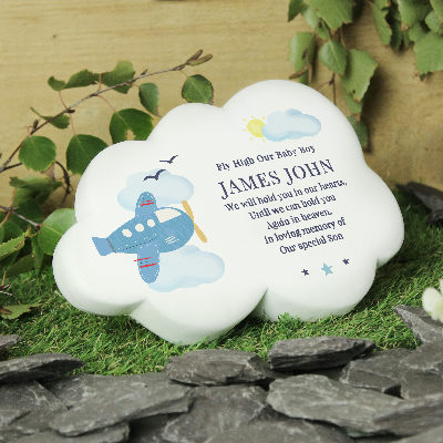 Personalised Plane Resin Memorial Cloud