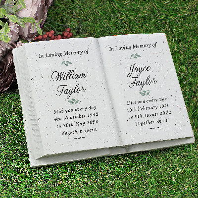 Personalised Couples In Loving Memory Resin Book