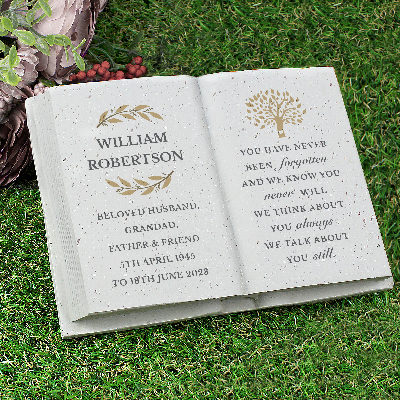 Personalised Family Tree Memorial Resin Book